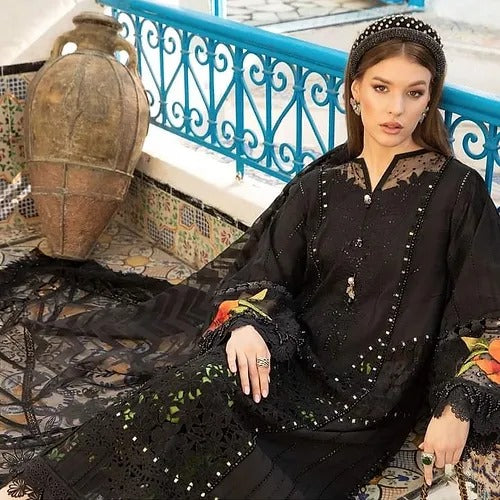 MariaB Luxury Lawn 2025 Hit Code 8B Black