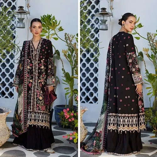 Faiza Saqlain Luxury Lawn 2025 Hit Code Merle